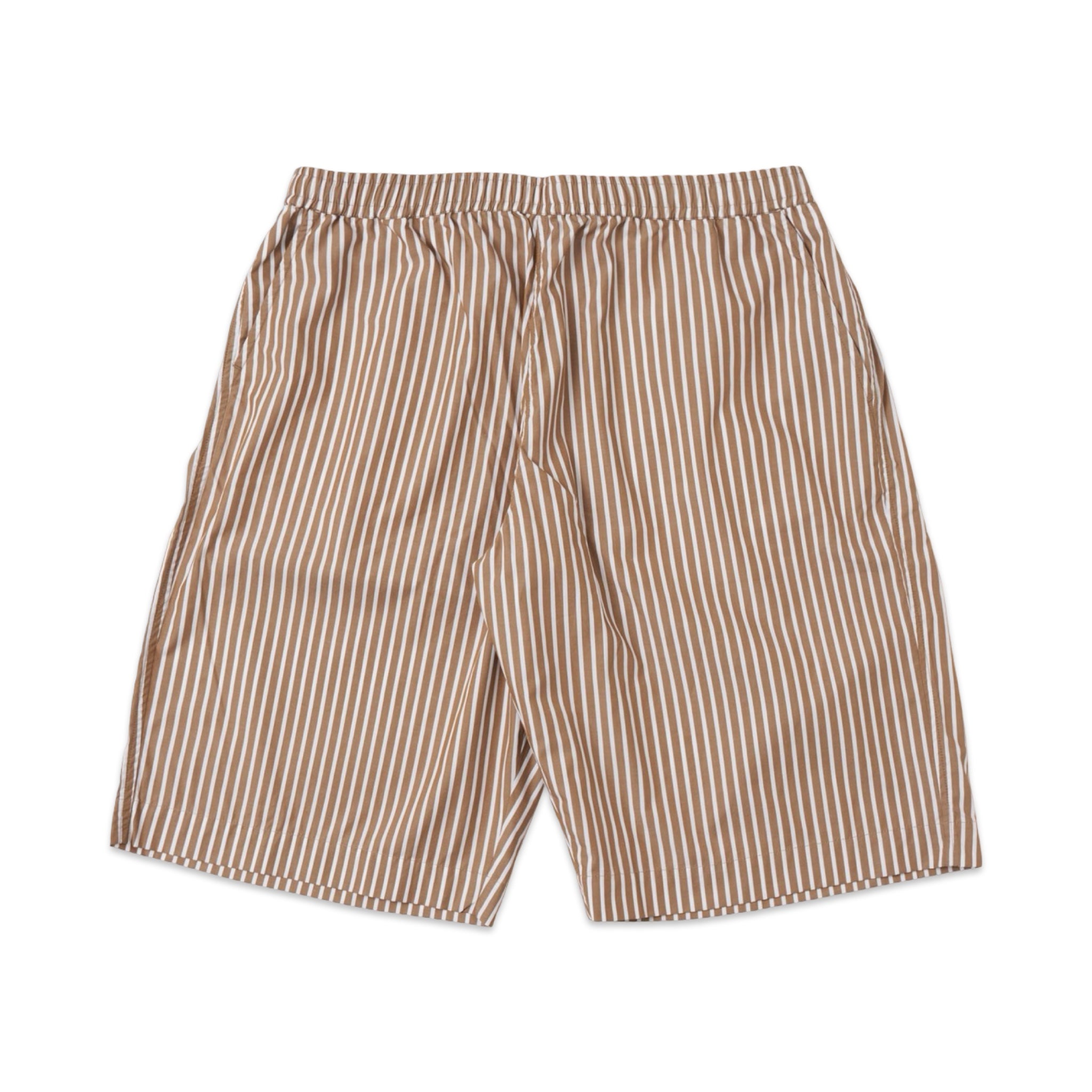 Universal Works Vacation Short Cotton Stripe brown/white