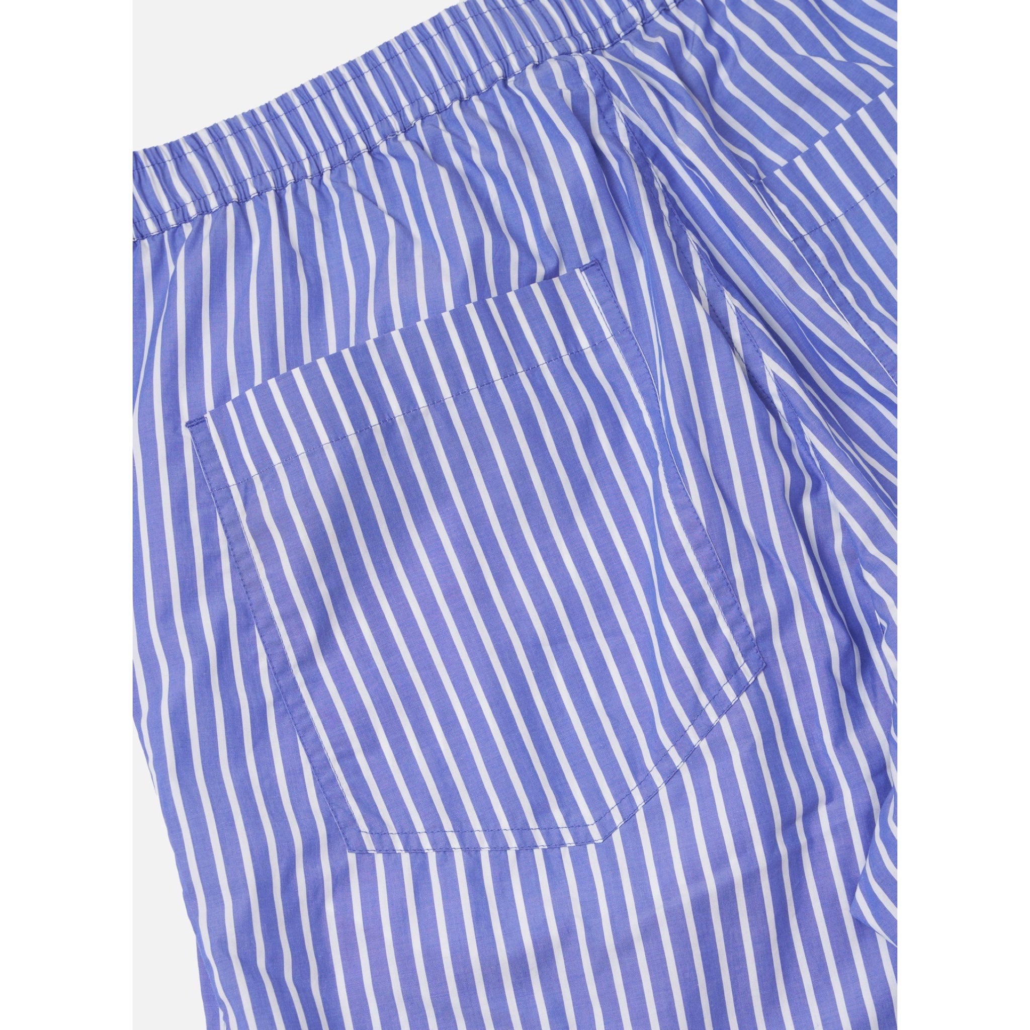 Universal Works Vacation Short Cotton Stripe blue/white