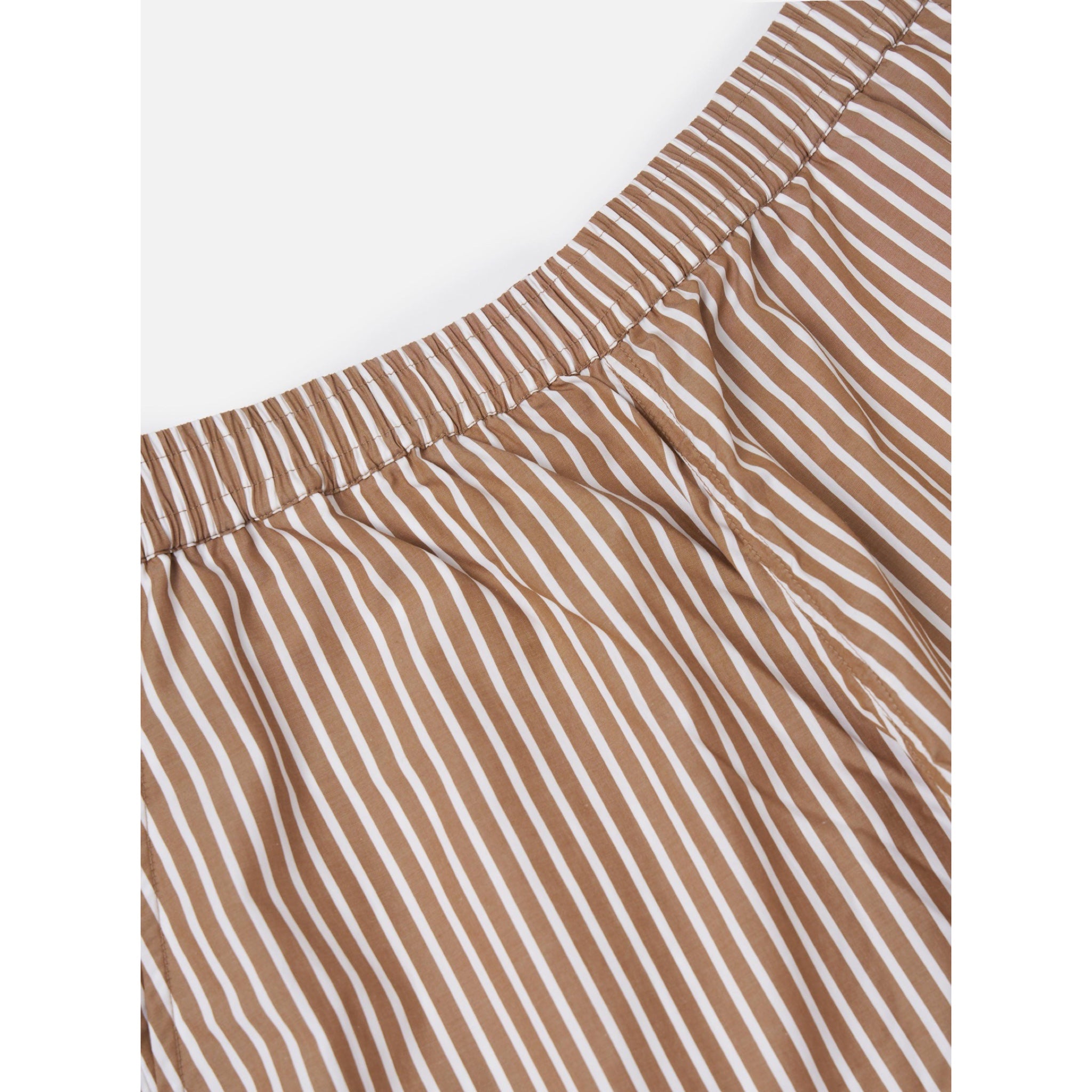 Universal Works Vacation Short Cotton Stripe brown/white