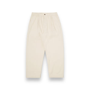 Universal Works Pleated Track Pant 30250 recycled cotton ecru