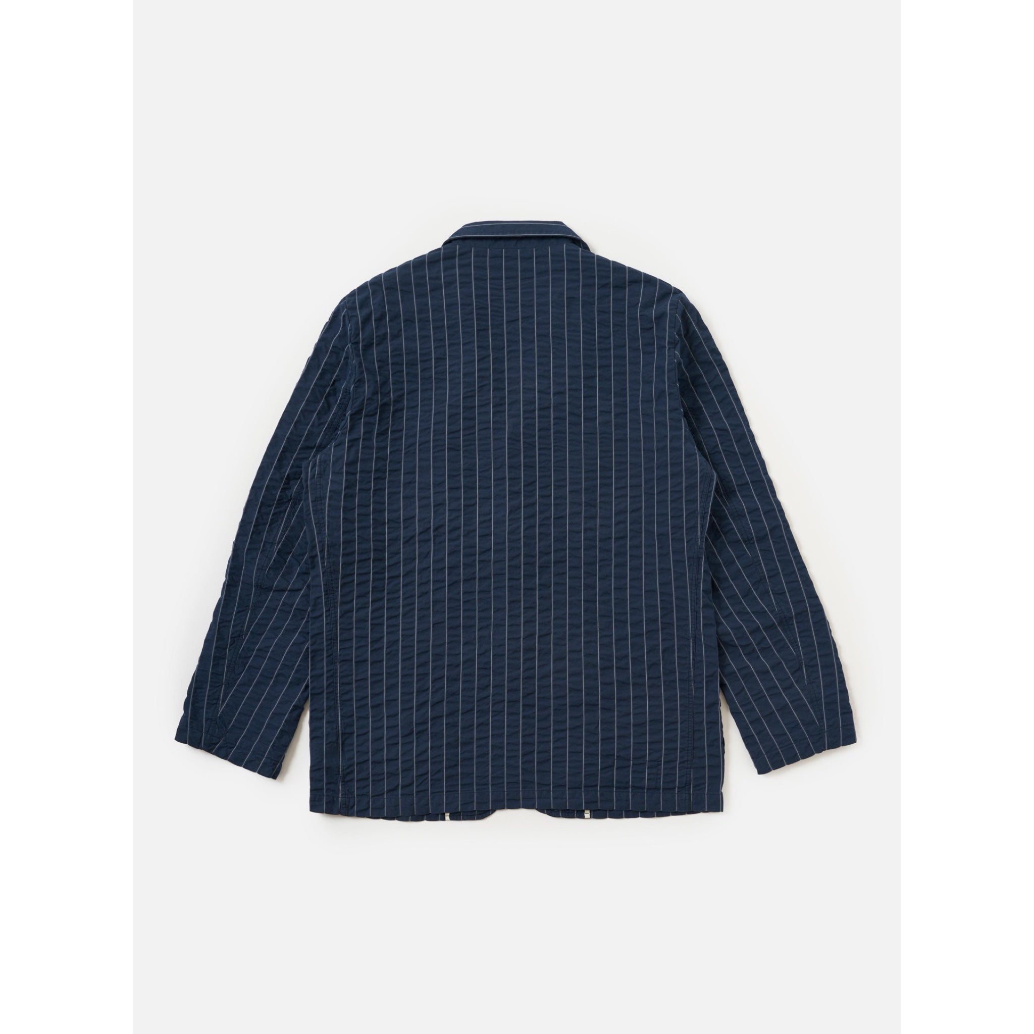 Universal Works Two Button Jacket Chester Stripe navy