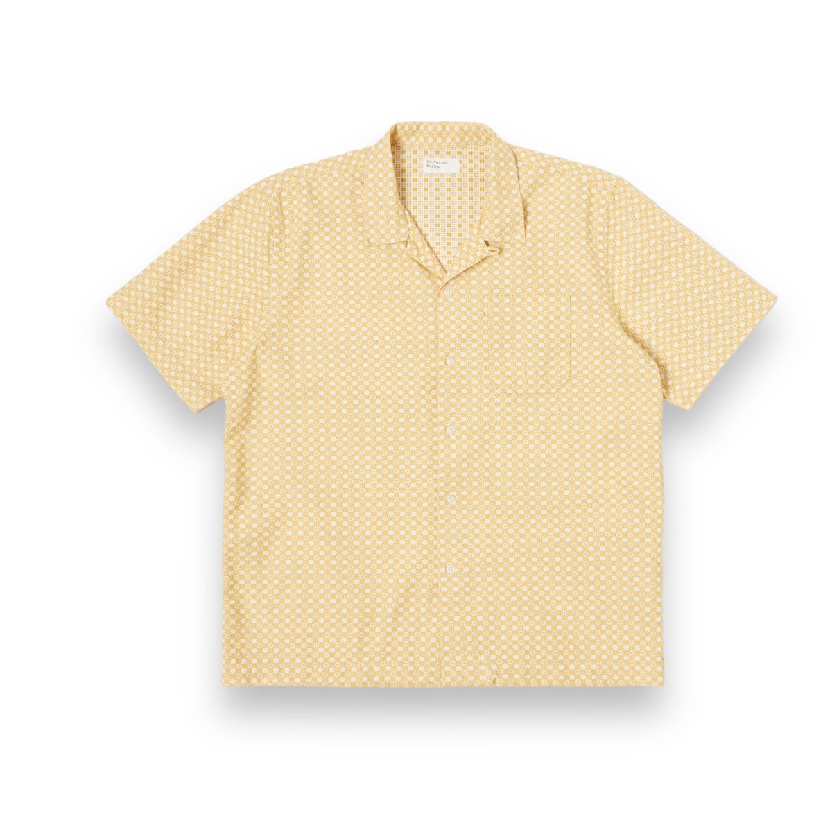 Universal Works Road Shirt 30655 tile 3 cotton yellow