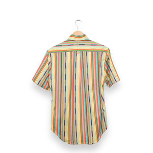 Gitman Brothers Vintage button down shortsleeve playa handwoven dobby stripe