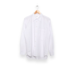 Universal Works Square Pocket Shirt barca waffle cotton white P28036
