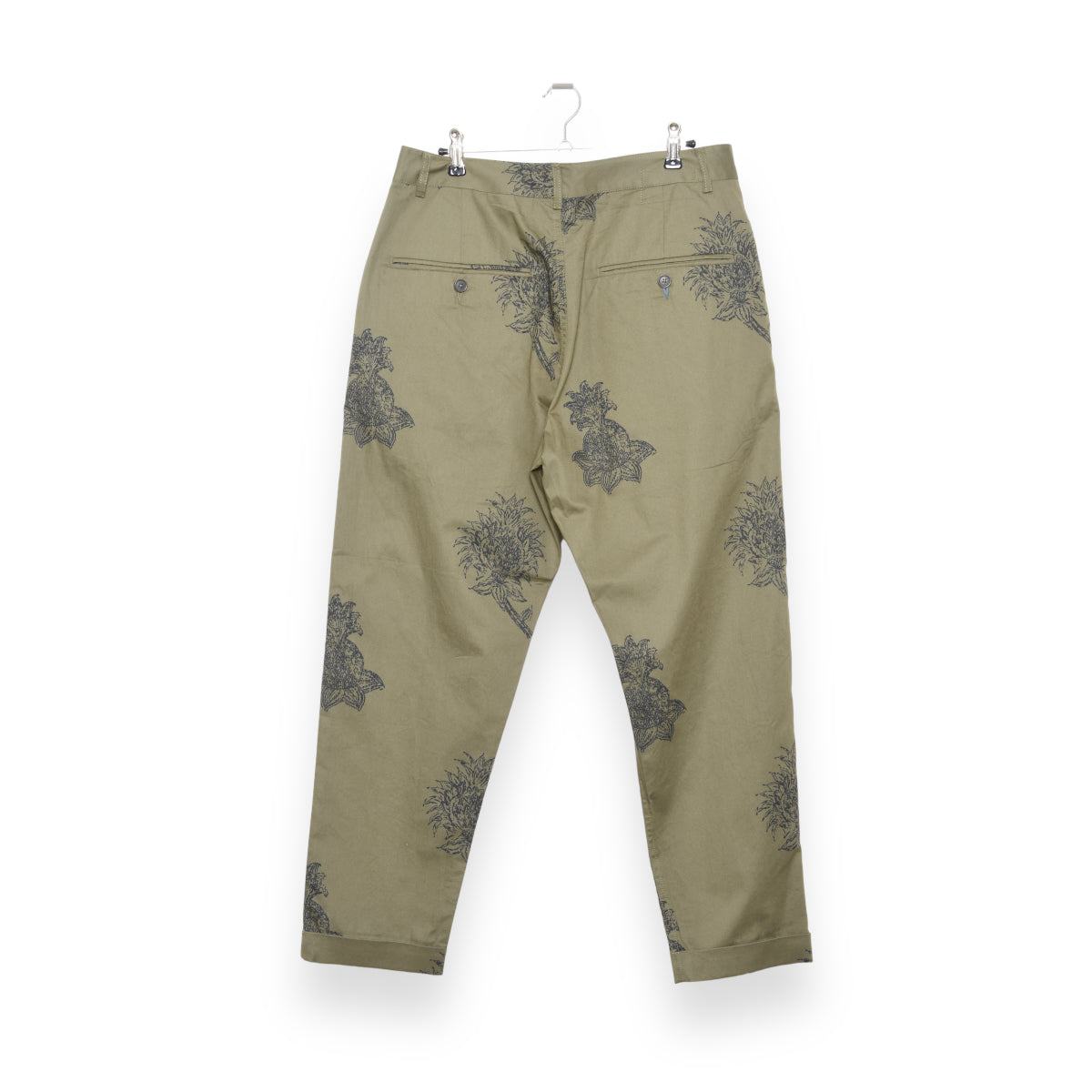 Universal Works RB Chino block flower twill olive P28019