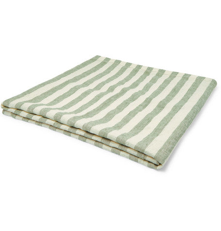 Frescobol Carioca Linen Towel Stripe olive