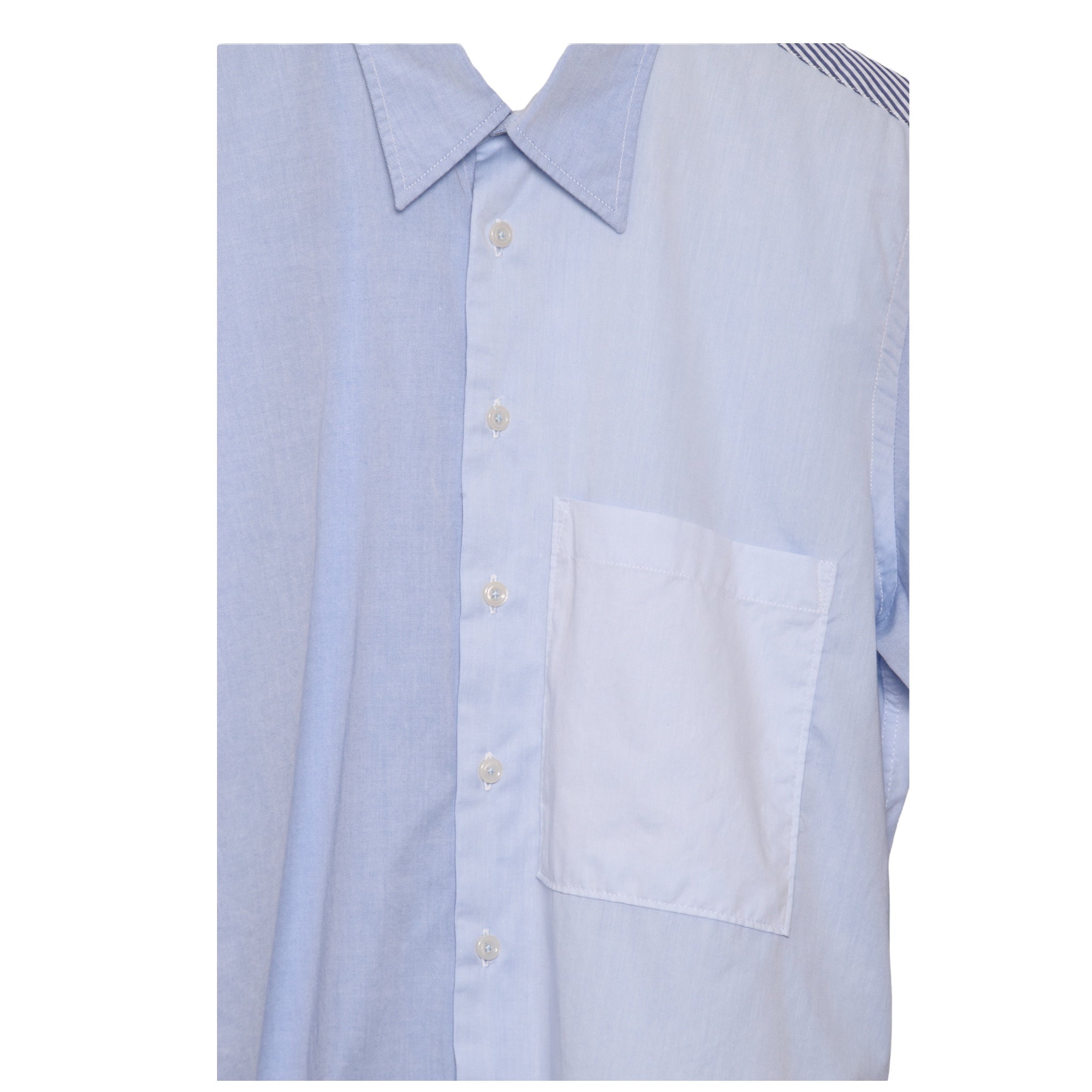 Universal Works Big Pocket Shirt Mixed Classics blue plain P26036