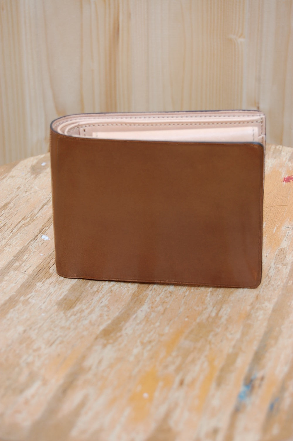 Il Bussetto Bi-fold Wallet with Coin Pocket Caramel