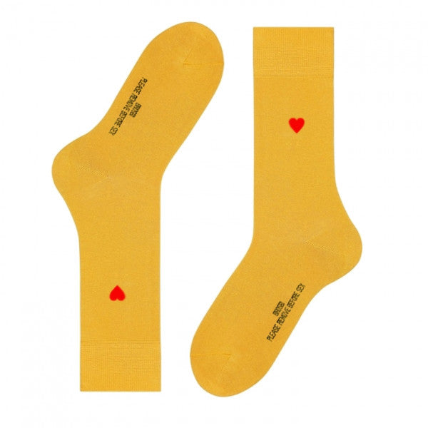 Brosbi The Icon Socks - Heart golden yellow