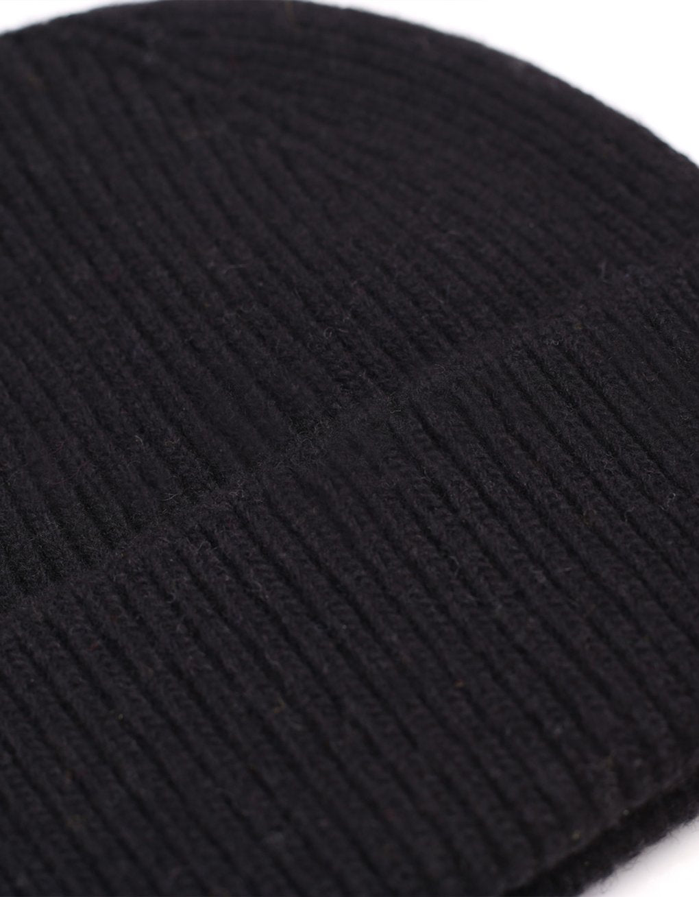 Bunte Standard-Merino-Wollmütze tief schwarz