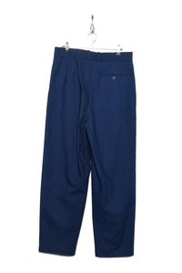 Frank Leder Double Pleated Trouser baltic blue dyed