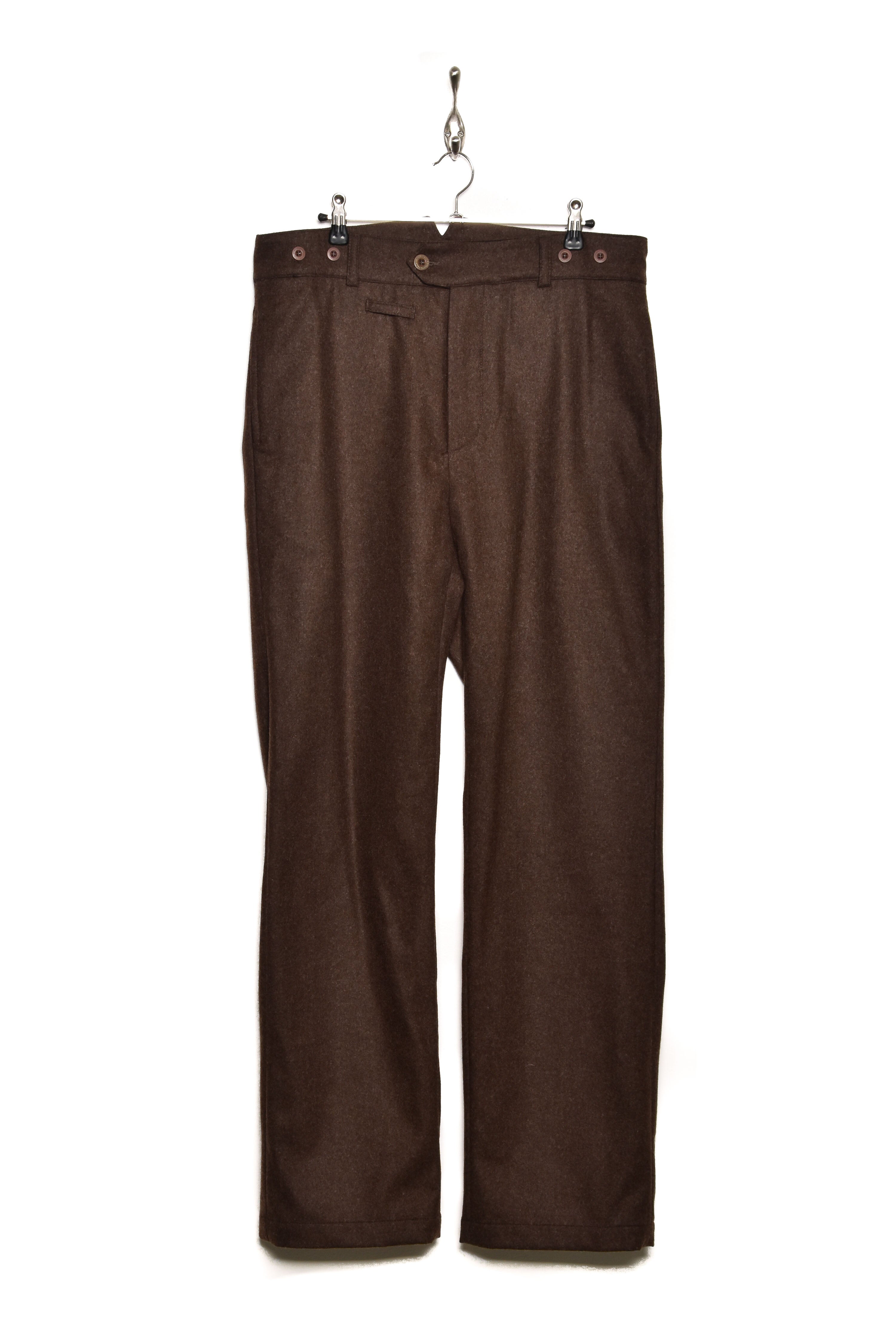 Frank Leder Wool Loden Trousers M007/03 chocolate 84