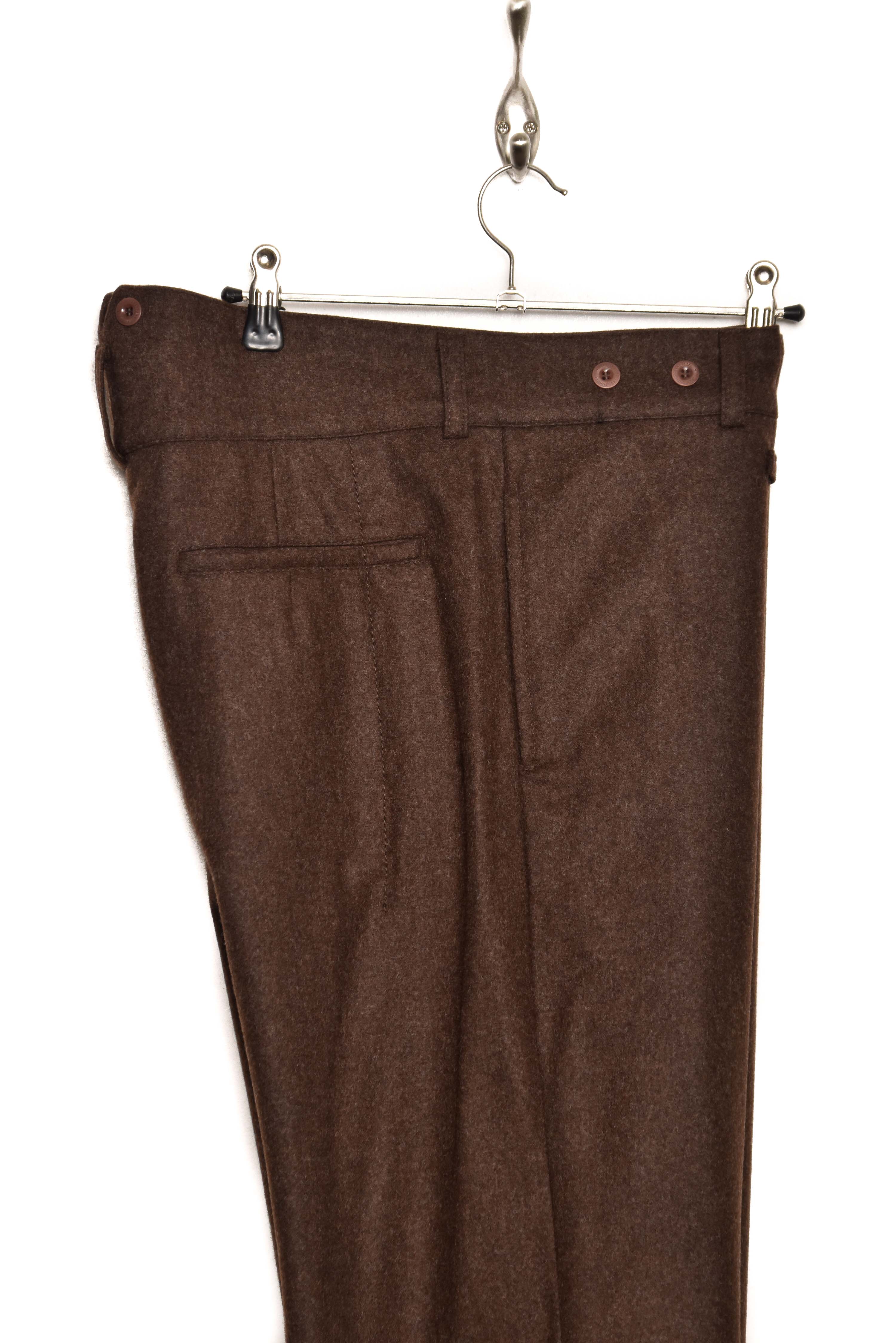 Frank Leder Wool Loden Trousers M007/03 chocolate 84