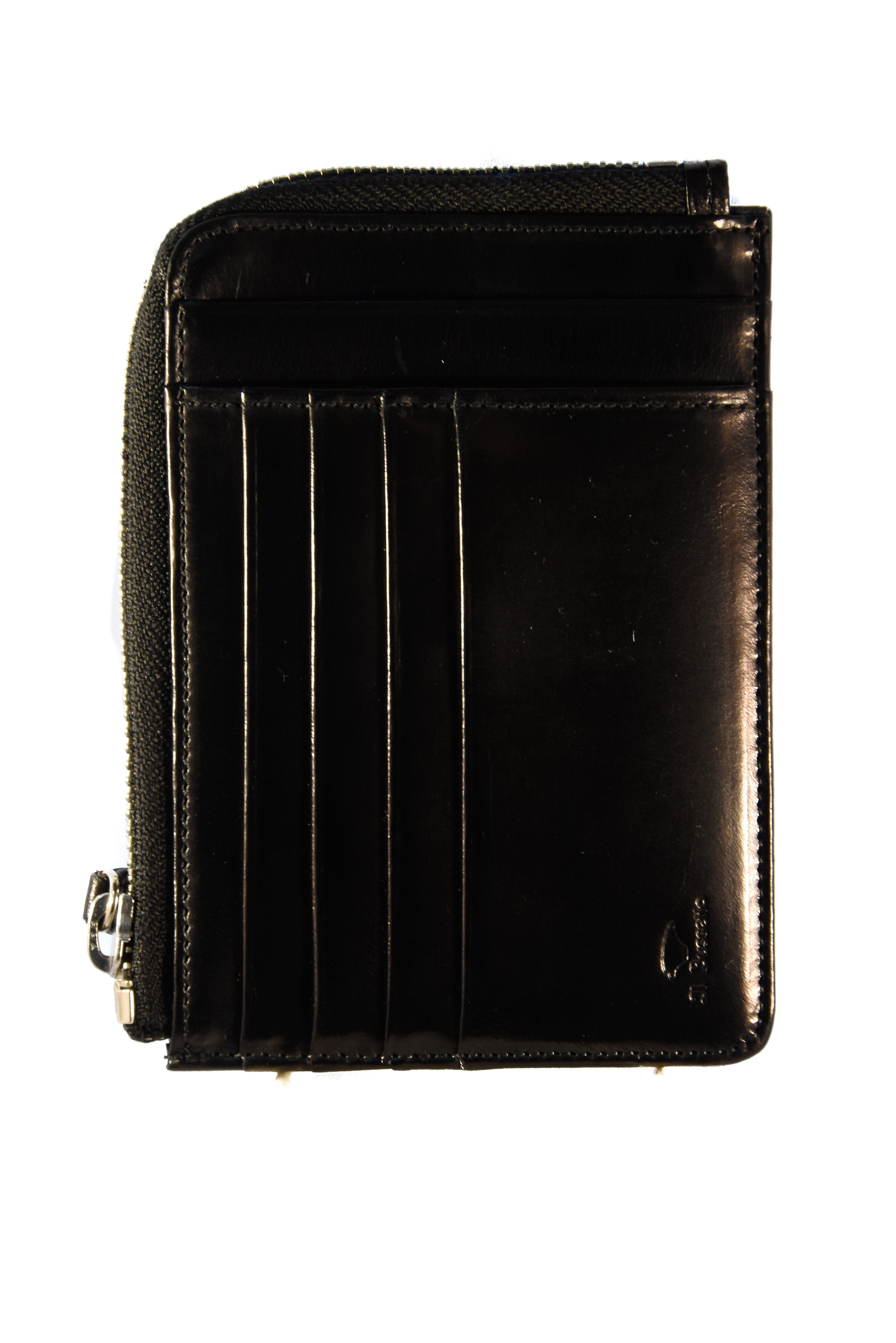 Il Bussetto Große Reißverschluss Brieftasche schwarz
