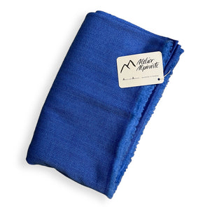 Atelier Alpiniste Cashmere Blanket Herringbone royal blue