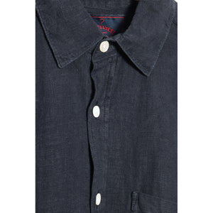 Portuguese Flannel Linen Pocket Shirt navy