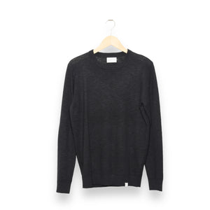Nowadays Linen Crew Sweater beauty black