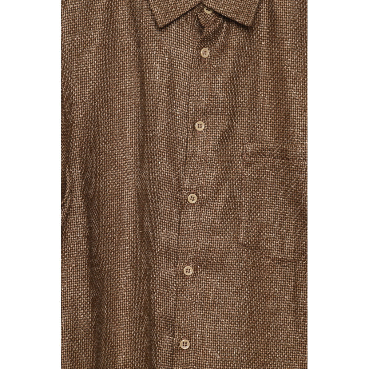 Frank Leder Bronze Weave Wool Shirt brown