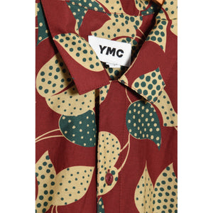 YMC Feathers Shirt leaf print pomegranate multi