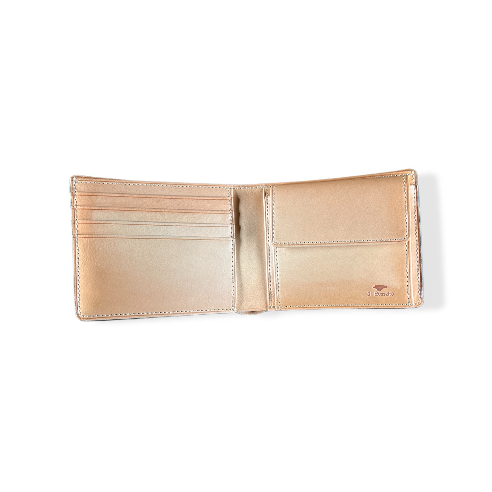 Il Bussetto Bi-fold Wallet mit Coin Pocket dunkelbraun