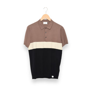 Nowadays Knitted Silk Structure Polo brown lentil