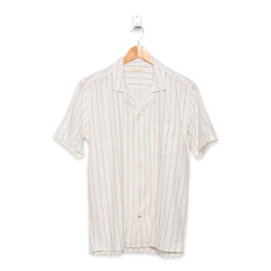 Carpasus short sleeve shirt Verita navy stripe