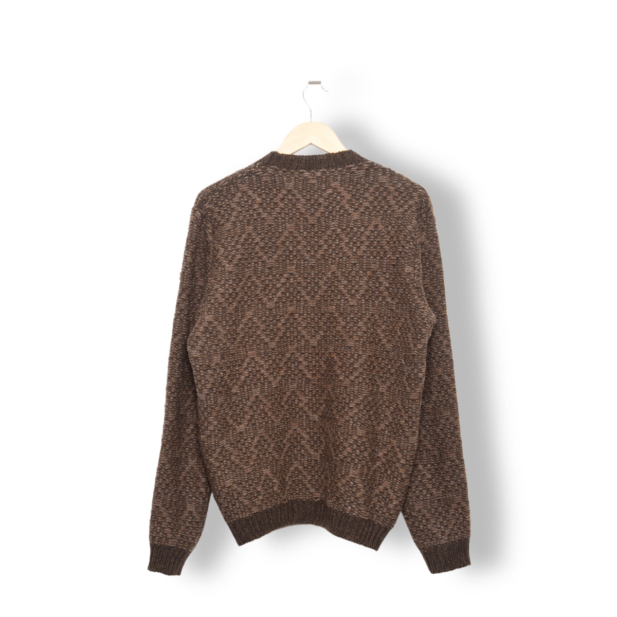 Frank Leder Handknitted Pullover V-Neck brown