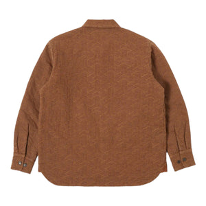 Universal Works Travail Quilt Shirt marl twill brown P2735