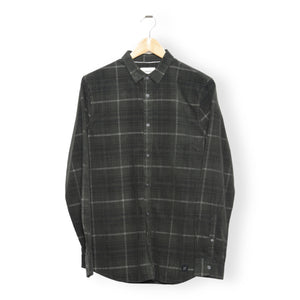 Nowadays Corduroy Check Shirt mineral green