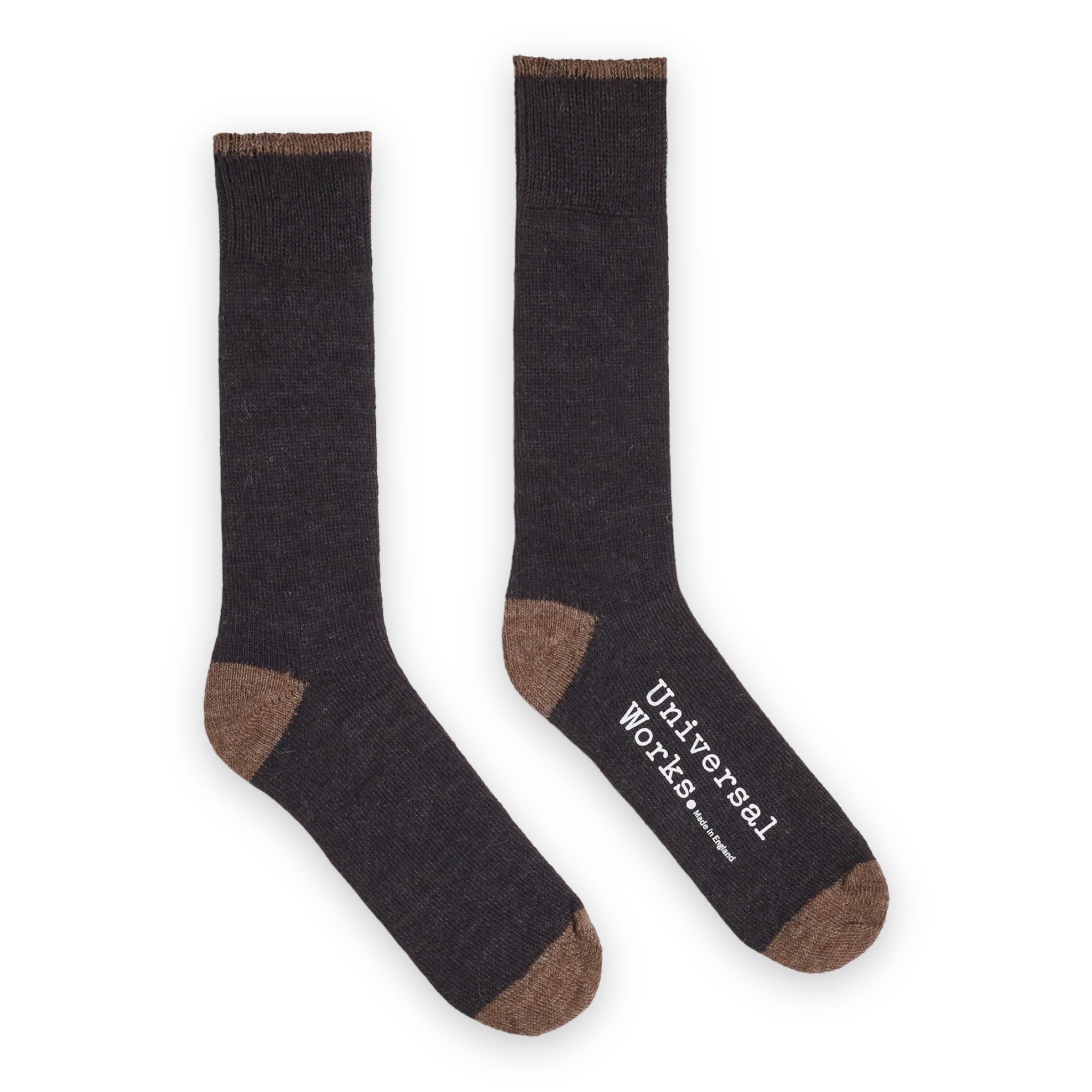 Universal Works Alpaca Sock charcoal 15336
