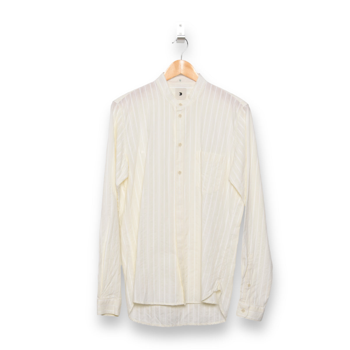 Delikatessen Zen Shirt stripe white jacquard