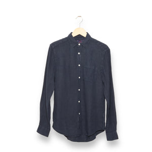 Portuguese Flannel Linen Pocket Shirt navy