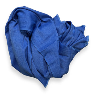 Atelier Alpiniste Cashmere Blanket Herringbone royal blue