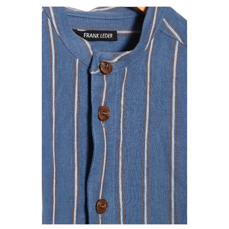 Frank Leder Linen Shirt stripes 35