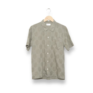 Universal Works Road Shirt dot cotton lt olive 28684