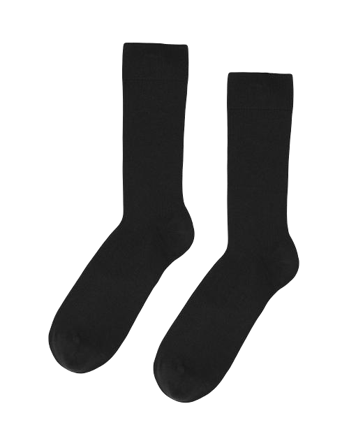 Bunte Standard-klassische organische Socke tief schwarz