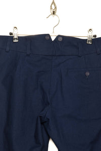 Frank Leder Pleated Slim Trouser baltic blue dyed