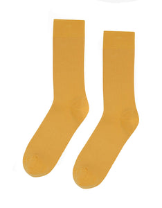 Bunte Standard-klassische Bio-Socke verbrannt gelb
